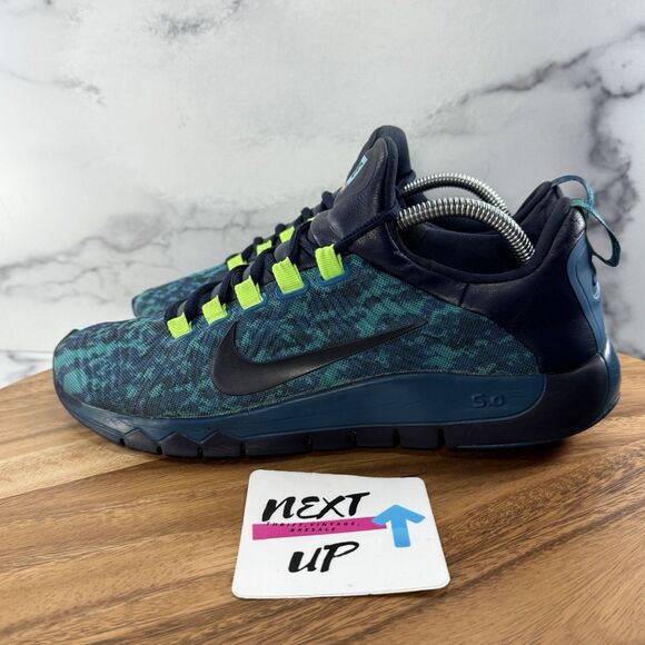 Mens Size 9.5-Nike Free Trainer 5.0 Blue Camo Athletic Sneakers 644682-403 - Picture 1 of 12
